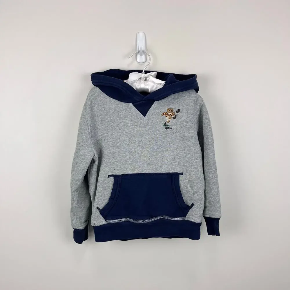 Polo Ralph Lauren Boys Polo Bear Cotton Hoodie 4T